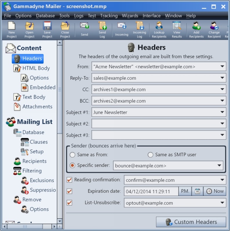 Gammadyne Mailer Screenshot